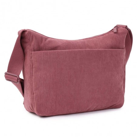 HEDGREN | Sac bandoulière "Harper's" S corduroy dusty rose | Sac femme porté croisé ultra-léger design original velours