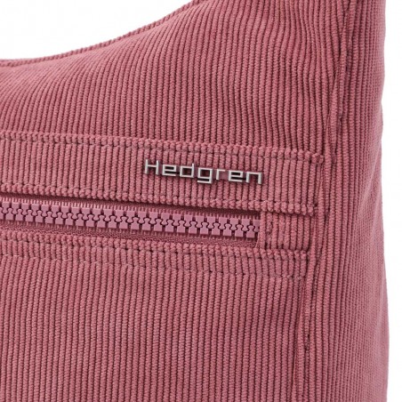 HEDGREN | Sac bandoulière "Harper's" S corduroy dusty rose | Sac femme porté croisé ultra-léger design original velours