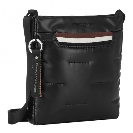 HEDGREN | Sac bandoulière "Cushy" noir | Sac femme porté croisé style matelassé léger pratique