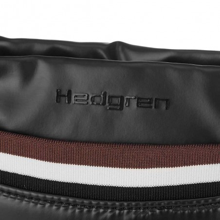 HEDGREN | Sac bandoulière "Cushy" noir | Sac femme porté croisé style matelassé léger pratique