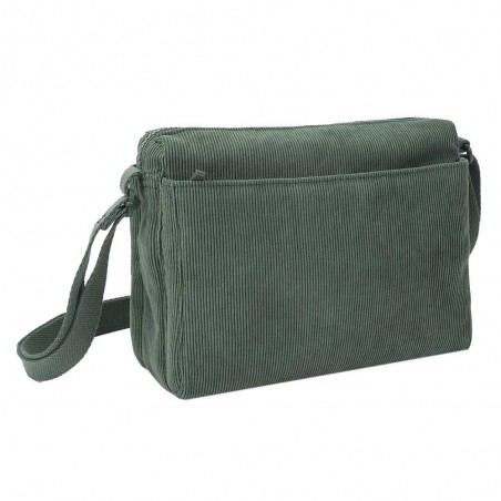 HEDGREN | Sac bandoulière "Eye" corduroy duck green | Sac femme porté croisé petit format pratique et léger velours