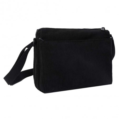 HEDGREN | Sac bandoulière "Eye" corduroy noir | Sac femme porté croisé petit format pratique et léger velours