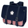 KICKERS | Cartable fille 38cm "Classic Girl" bleu marine rose | Sac scolaire CP CE1 pas cher KICKERS | Cartable fille 38cm "Classic Girl" bleu marine rose | Sac scolaire CP CE1 pas cher
