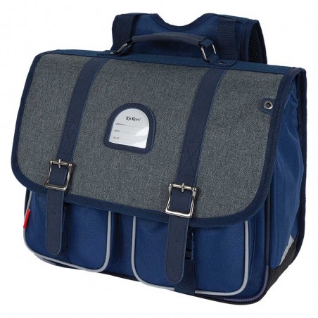 KICKERS | Cartable garçon 38cm "Classic Boy" chiné/bleu | Sac scolaire CP CE1 CE2 pas cher solide KICKERS | Cartable garçon 38cm "Classic Boy" chiné/bleu | Sac scolaire CP CE1 CE2 pas cher solide