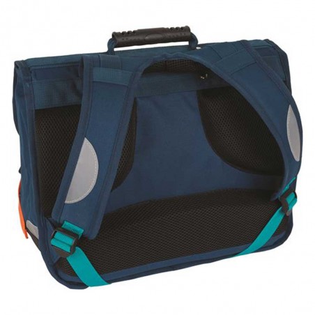 OBERTHUR | Cartable garçon 38cm Wild Dino bleu | Sac scolaire dinosaure pas cher CP CE1