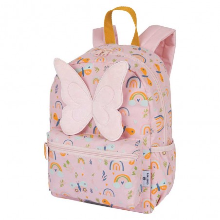 Oberthur | Sac à dos maternelle "Papillon" rose | Sac scolaire loisirs fille ailes de papillon 3D pas cher