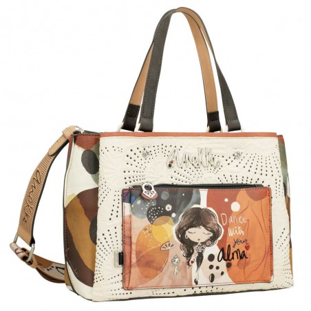 ANEKKE | Sac porté main et bandoulière "Alma" | Sac femme anses courtes 3 compartiments design original