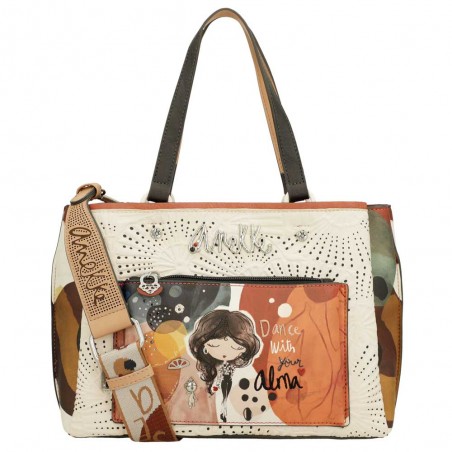 ANEKKE | Sac porté main et bandoulière "Alma" | Sac femme anses courtes 3 compartiments design original