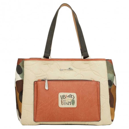 ANEKKE | Sac porté main et bandoulière "Alma" | Sac femme anses courtes 3 compartiments design original