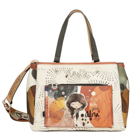 ANEKKE | Sac porté main et bandoulière "Alma" | Sac femme anses courtes 3 compartiments design original