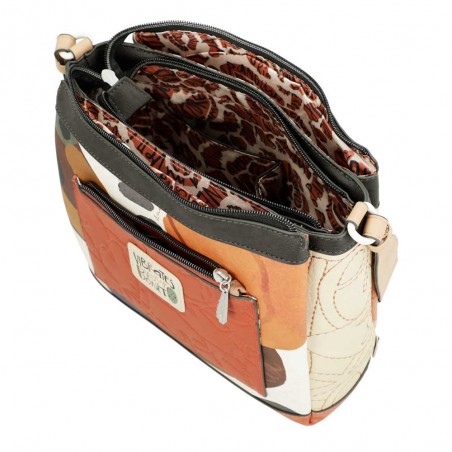 ANEKKE | Sac bandoulière 3 cpts "Alma" | Sac femme porté croisé taille moyenne original pas cher ANEKKE | Sac bandoulière 3 cpts "Alma" | Sac femme porté croisé taille moyenne original pas cher