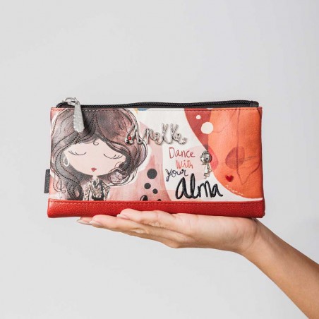 ANEKKE | Portefeuille tout-en-un souple "Alma" - L | Porte-monnaie et cartes femme type compagnon original pas cher