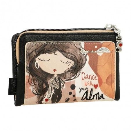 ANEKKE | Portefeuille compact souple "Alma" - S | Porte-monnaie et cartes taille moyenne pas cher ANEKKE | Portefeuille compact souple "Alma" - S | Porte-monnaie et cartes taille moyenne pas cher