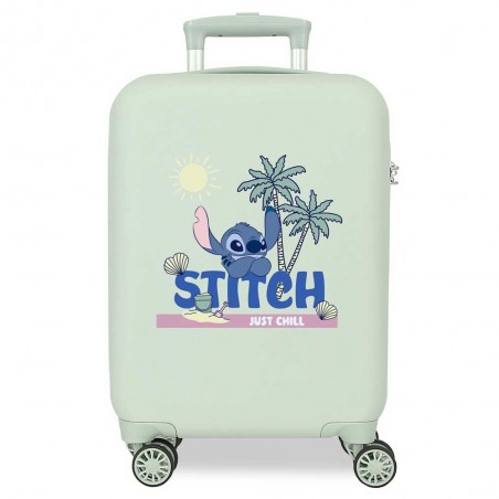 DISNEY | Valise enfant Stitch "Just chill" vert menthe | Bagage à main petit format cabine dessin animé Stitch pas cher