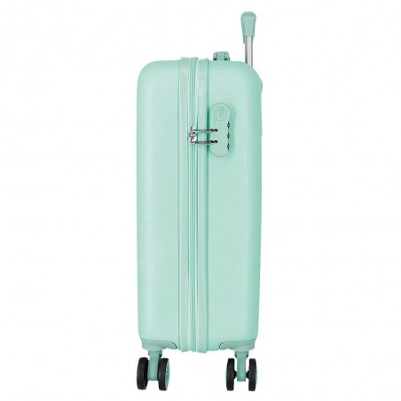 Roll Road | Valise cabine fille "Spring dreams" turquoise | Bagage à main 4 roues original pas cher Roll Road | Valise cabine fille "Spring dreams" turquoise | Bagage à main 4 roues original pas cher
