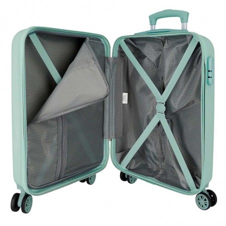 Roll Road | Valise cabine fille "Spring dreams" turquoise | Bagage à main 4 roues original pas cher Roll Road | Valise cabine fille "Spring dreams" turquoise | Bagage à main 4 roues original pas cher