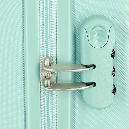 Roll Road | Valise cabine fille "Spring dreams" turquoise | Bagage à main 4 roues original pas cher Roll Road | Valise cabine fille "Spring dreams" turquoise | Bagage à main 4 roues original pas cher