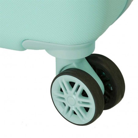 Roll Road | Valise cabine fille "Spring dreams" turquoise | Bagage à main 4 roues original pas cher Roll Road | Valise cabine fille "Spring dreams" turquoise | Bagage à main 4 roues original pas cher