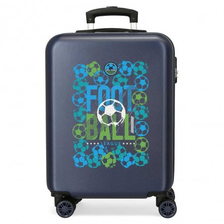 Valise cabine 4 roues ROLL ROAD "Goal" bleu | Bagage garçon ado décor football pas cher Valise cabine 4 roues ROLL ROAD "Goal" bleu | Bagage garçon ado décor football pas cher