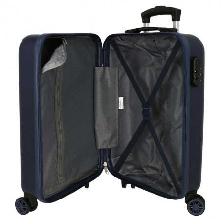 Valise cabine 4 roues ROLL ROAD "Goal" bleu | Bagage garçon ado décor football pas cher Valise cabine 4 roues ROLL ROAD "Goal" bleu | Bagage garçon ado décor football pas cher