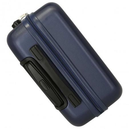 Valise cabine 4 roues ROLL ROAD "Goal" bleu | Bagage garçon ado décor football pas cher Valise cabine 4 roues ROLL ROAD "Goal" bleu | Bagage garçon ado décor football pas cher