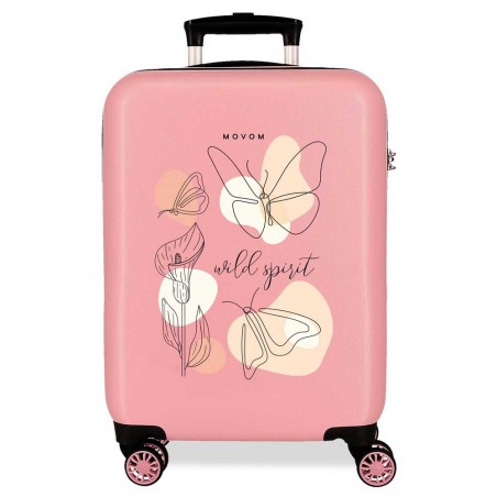 Movom | Valise cabine fille "Wild Spirit" rose | Bagage à main femme design original pas cher Movom | Valise cabine fille "Wild Spirit" rose | Bagage à main femme design original pas cher