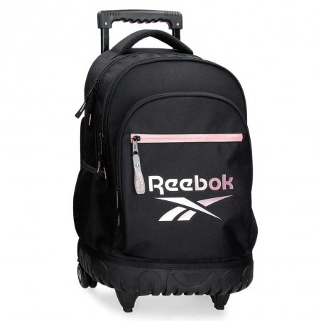 REEBOK | Sac à dos à roulettes "Beverly" noir | Sac trolley scolaire et loisirs fille style sportif marque pas cher REEBOK | Sac à dos à roulettes "Beverly" noir | Sac trolley scolaire et loisirs fille style sportif marque pas cher