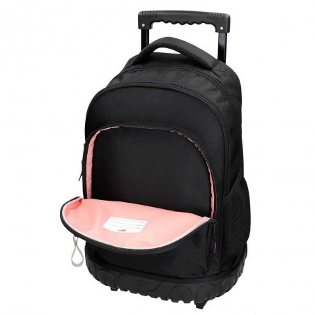 REEBOK | Sac à dos à roulettes "Beverly" noir | Sac trolley scolaire et loisirs fille style sportif marque pas cher REEBOK | Sac à dos à roulettes "Beverly" noir | Sac trolley scolaire et loisirs fille style sportif marque pas cher