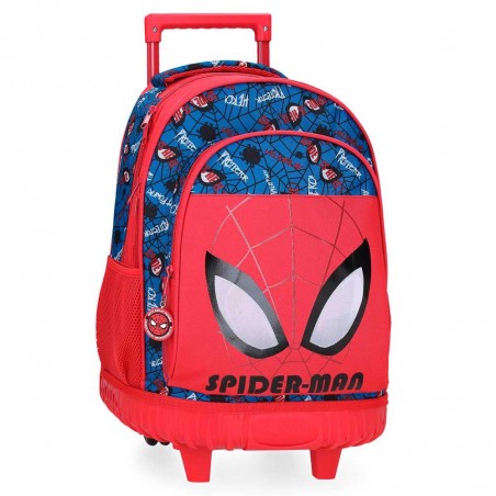 MARVEL | Sac à dos à roulettes Spiderman "Authentic" | Sac trolley garçon scolaire loisirs super-héros solide MARVEL | Sac à dos à roulettes Spiderman "Authentic" | Sac trolley garçon scolaire loisirs super-héros solide