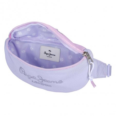 Sac banane fille Pepe Jeans "Becca" | Banane tendance junior imprimé girly violet mauve pas cher Sac banane fille Pepe Jeans "Becca" | Banane tendance junior imprimé girly violet mauve pas cher