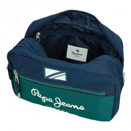 Trousse de toilette PEPE JEANS "Ben" bleu | Nécessaire de voyage homme sport pas cher marque