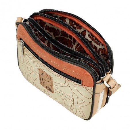 Anekke | Sac bandoulière 3 cpts "Alegria" | Sac femme porté croisé taille moyenne pratique et original Anekke | Sac bandoulière 3 cpts "Alegria" | Sac femme porté croisé taille moyenne pratique et original