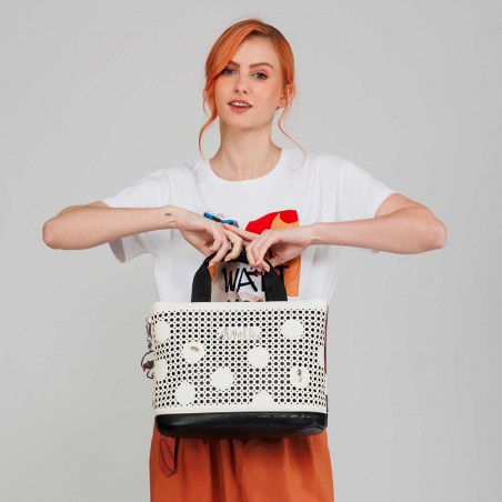 Anekke | Sac à main anses courtes "Lunares" | Sac femme porté main avec bandoulière style original