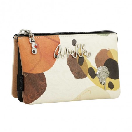Anekke | Trousse triple multifonctions "Lunares" | Porte-monnaie 3 compartiments femme original pas cher