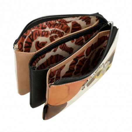 Anekke | Trousse triple multifonctions "Lunares" | Porte-monnaie 3 compartiments femme original pas cher