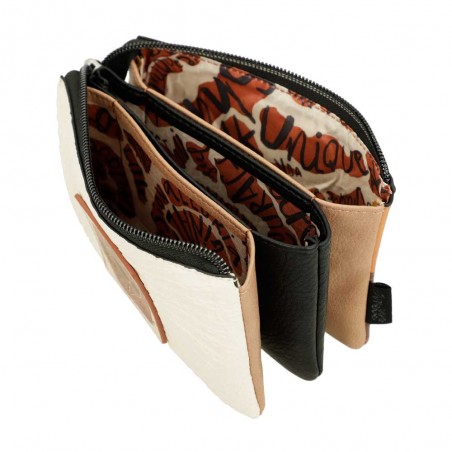 Anekke | Trousse triple multifonctions "Lunares" | Porte-monnaie 3 compartiments femme original pas cher