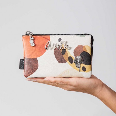 Anekke | Trousse triple multifonctions "Lunares" | Porte-monnaie 3 compartiments femme original pas cher