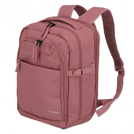 Travelite | Sac à dos cabine "Kick Off" rose | Bagage à main vol low cost pas cher