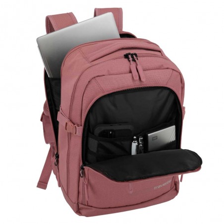 Travelite | Sac à dos cabine "Kick Off" rose | Bagage à main vol low cost pas cher