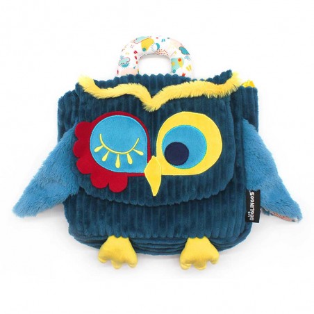 Les Déglingos | Sac à dos velours "Astros le hibou" | Sac à dos enfant crèche maternelle original doudou Les Déglingos | Sac à dos velours "Astros le hibou" | Sac à dos enfant crèche maternelle original doudou