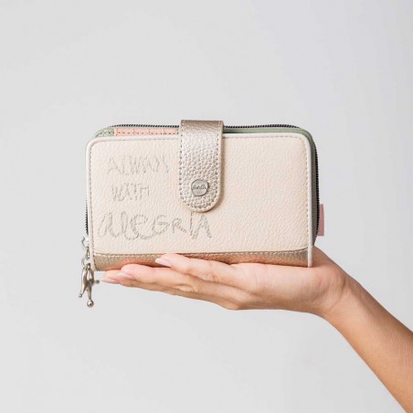 Anekke | Portefeuille compact zippé "Smart" | Porte-monnaie porte-cartes femme original taille moyenne pas cher Anekke | Portefeuille compact zippé "Smart" | Porte-monnaie porte-cartes femme original taille moyenne pas cher