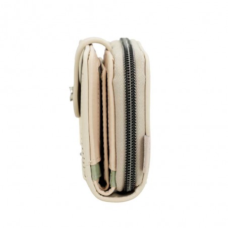 Anekke | Portefeuille compact zippé "Original" beige | Porte-monnaie et porte-cartes femme taille moyenne marque Anekke pas cher Anekke | Portefeuille compact zippé "Original" beige | Porte-monnaie et porte-cartes femme taille moyenne marque Anekke pas cher