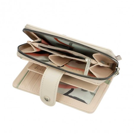 Anekke | Portefeuille compact zippé "Original" beige | Porte-monnaie et porte-cartes femme taille moyenne marque Anekke pas cher Anekke | Portefeuille compact zippé "Original" beige | Porte-monnaie et porte-cartes femme taille moyenne marque Anekke pas cher