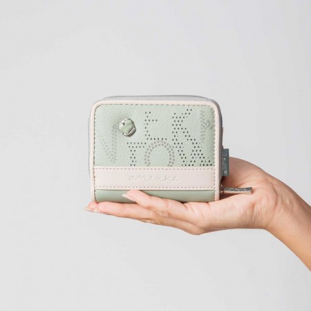Anekke | Portefeuille mini femme "Original" vert | Petit porte-cartes fantaisie marque Anekke pas cher Anekke | Portefeuille mini femme "Original" vert | Petit porte-cartes fantaisie marque Anekke pas cher