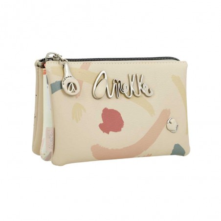 Anekke | Trousse triple multifonctions "Original" beige | Porte-monnaie femme marque Anekke pas cher Anekke | Trousse triple multifonctions "Original" beige | Porte-monnaie femme marque Anekke pas cher