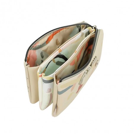 Anekke | Trousse triple multifonctions "Original" beige | Porte-monnaie femme marque Anekke pas cher Anekke | Trousse triple multifonctions "Original" beige | Porte-monnaie femme marque Anekke pas cher