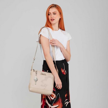 Anekke | Sac bandoulière femme "Original" beige | Sac porté croisé taille moyenne marque Anekke pas cher Anekke | Sac bandoulière femme "Original" beige | Sac porté croisé taille moyenne marque Anekke pas cher
