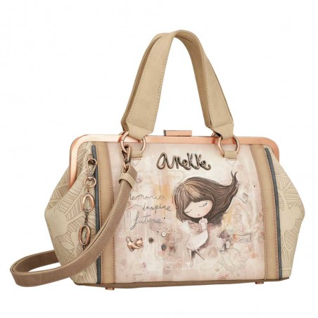 Anekke | Sac à main fermoir vintage "Memories" | Sac femme porté main avec bandoulière marque Anekke pas cher