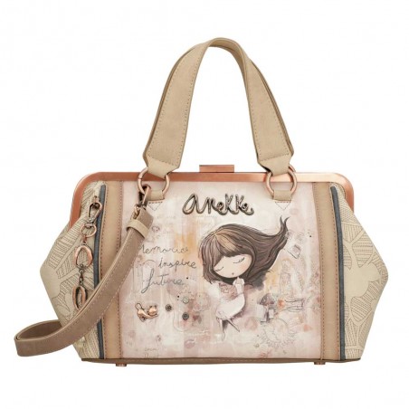 Anekke | Sac à main fermoir vintage "Memories" | Sac femme porté main avec bandoulière marque Anekke pas cher