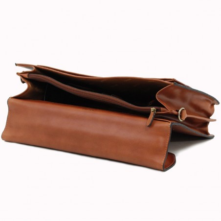 Cartable 2 soufflets Cuir de Vachette 